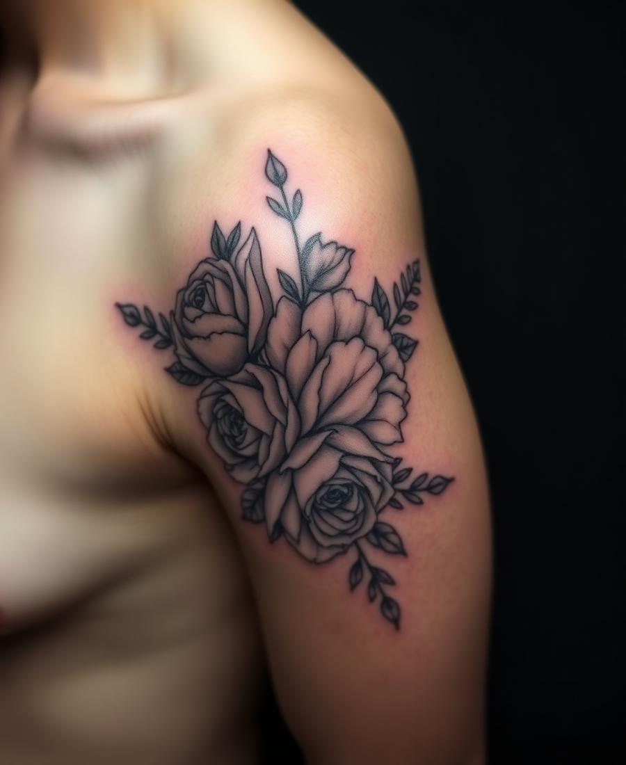 Bloemen tattoo door inksbybrad.oni